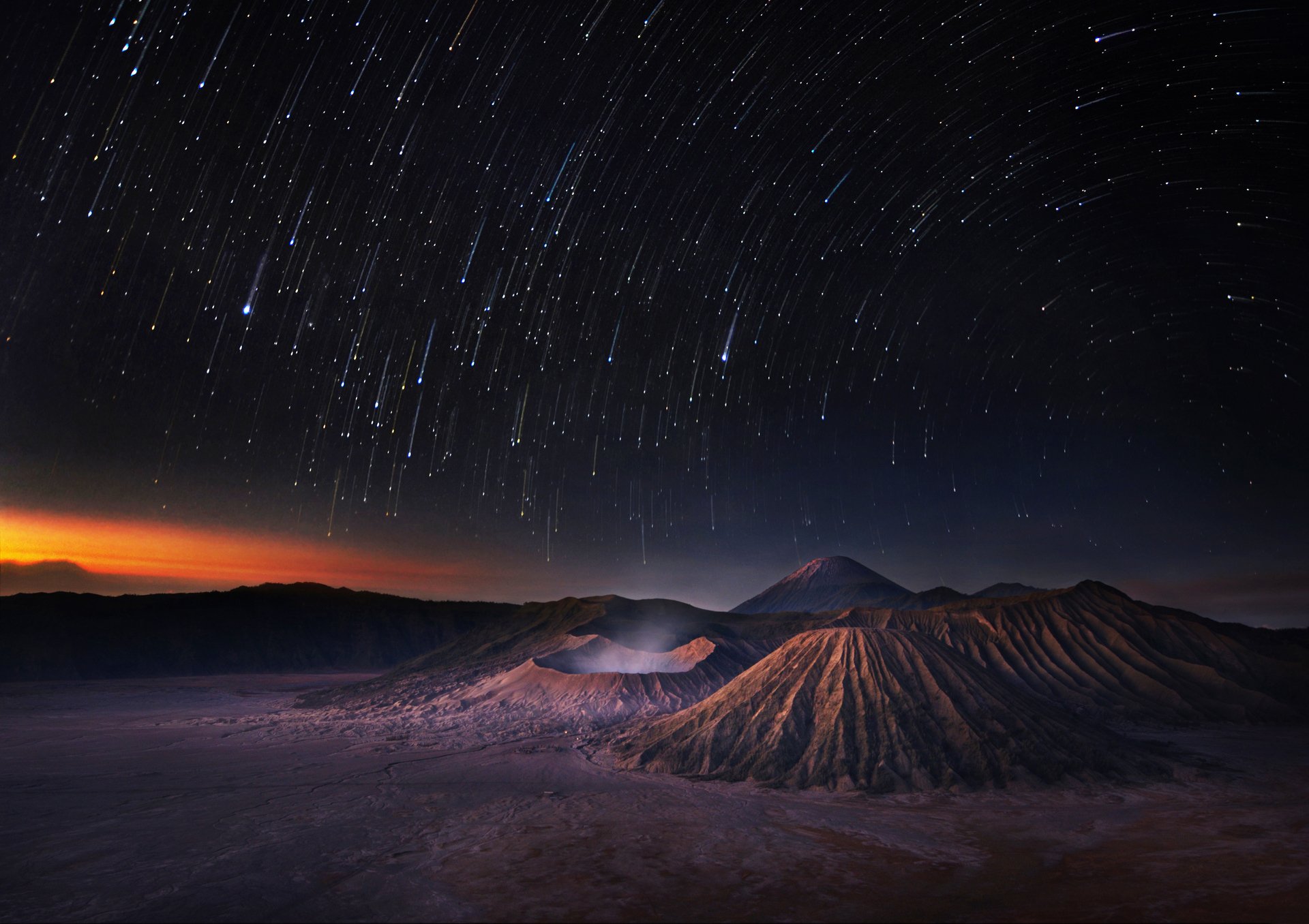 estrellas estrellas de tiro universo noche montañas cielo espacio lluvia de estrellas espacio