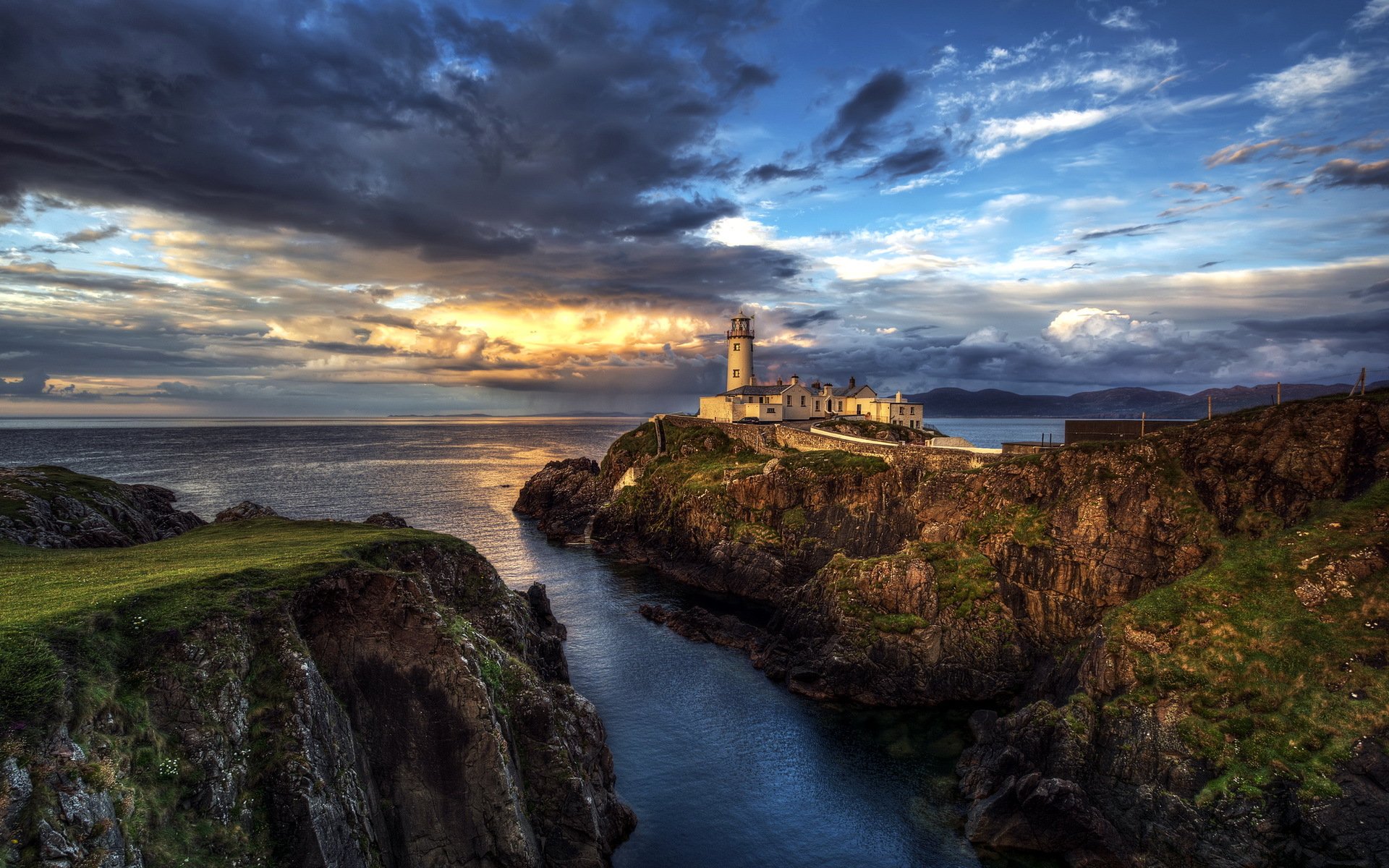 fanad kopf von irland leuchtturm ozean landschaft