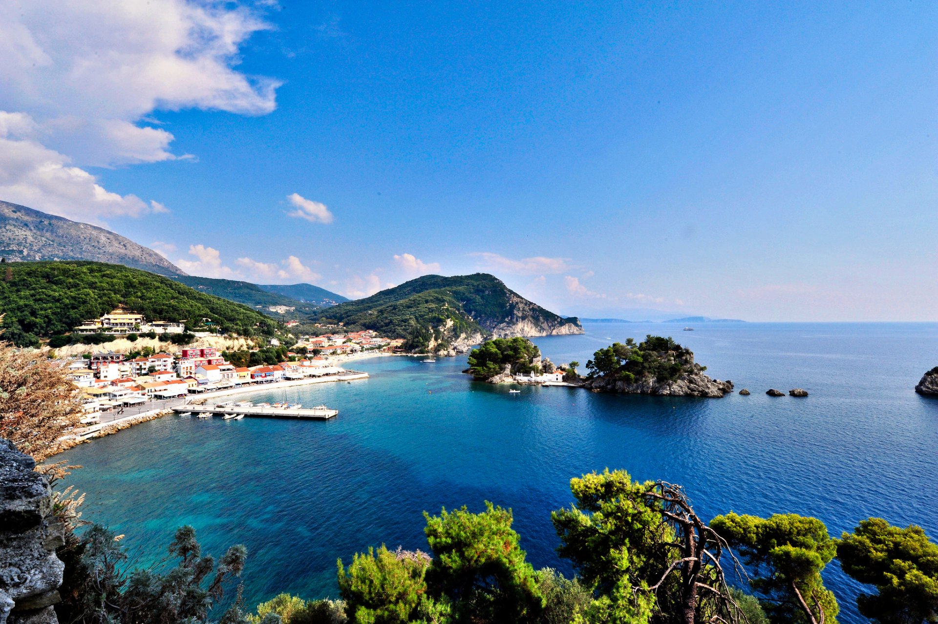 mare isole costa città grecia