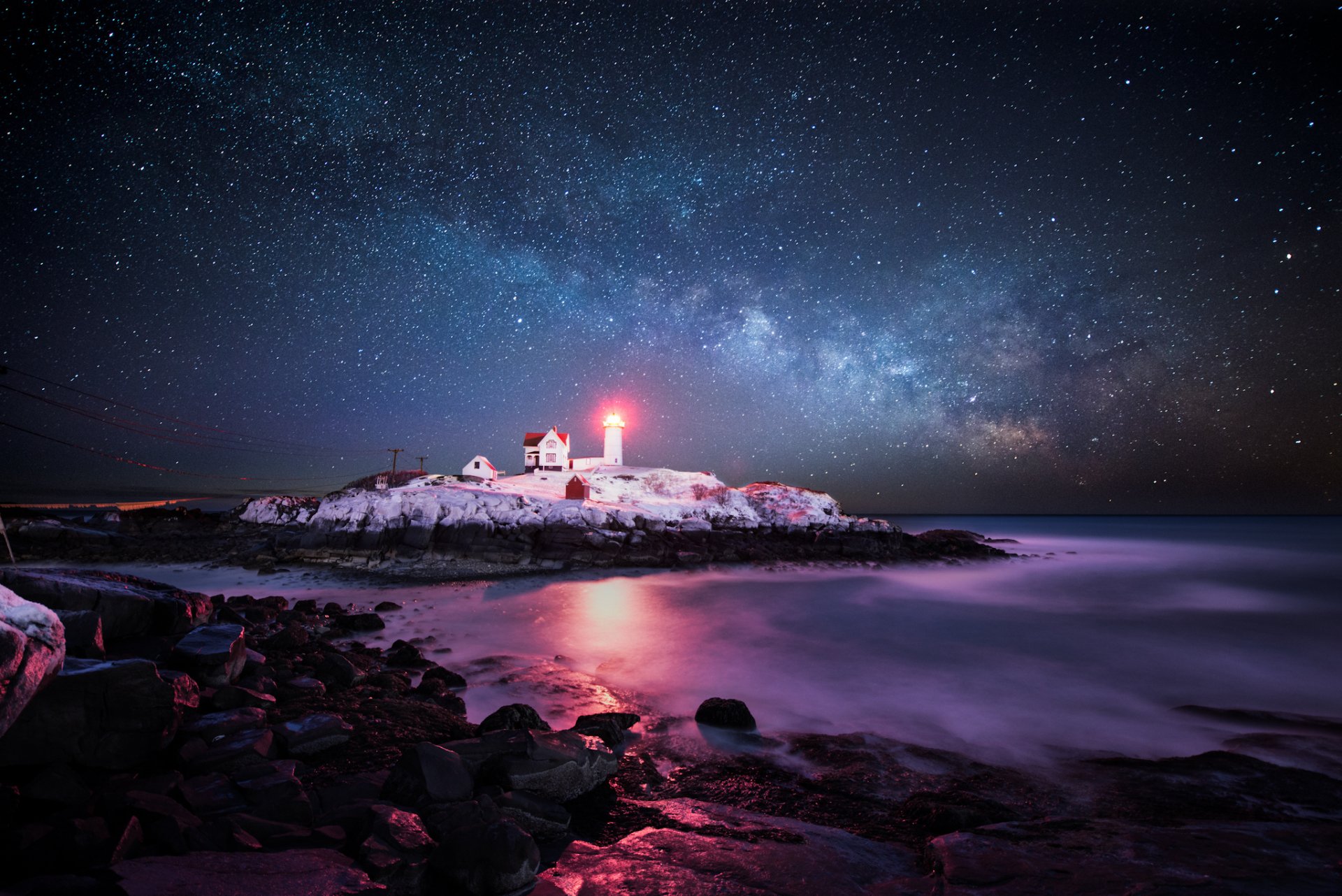 concordville york coin je isa océan atlantique île phare lumière ciel étoiles