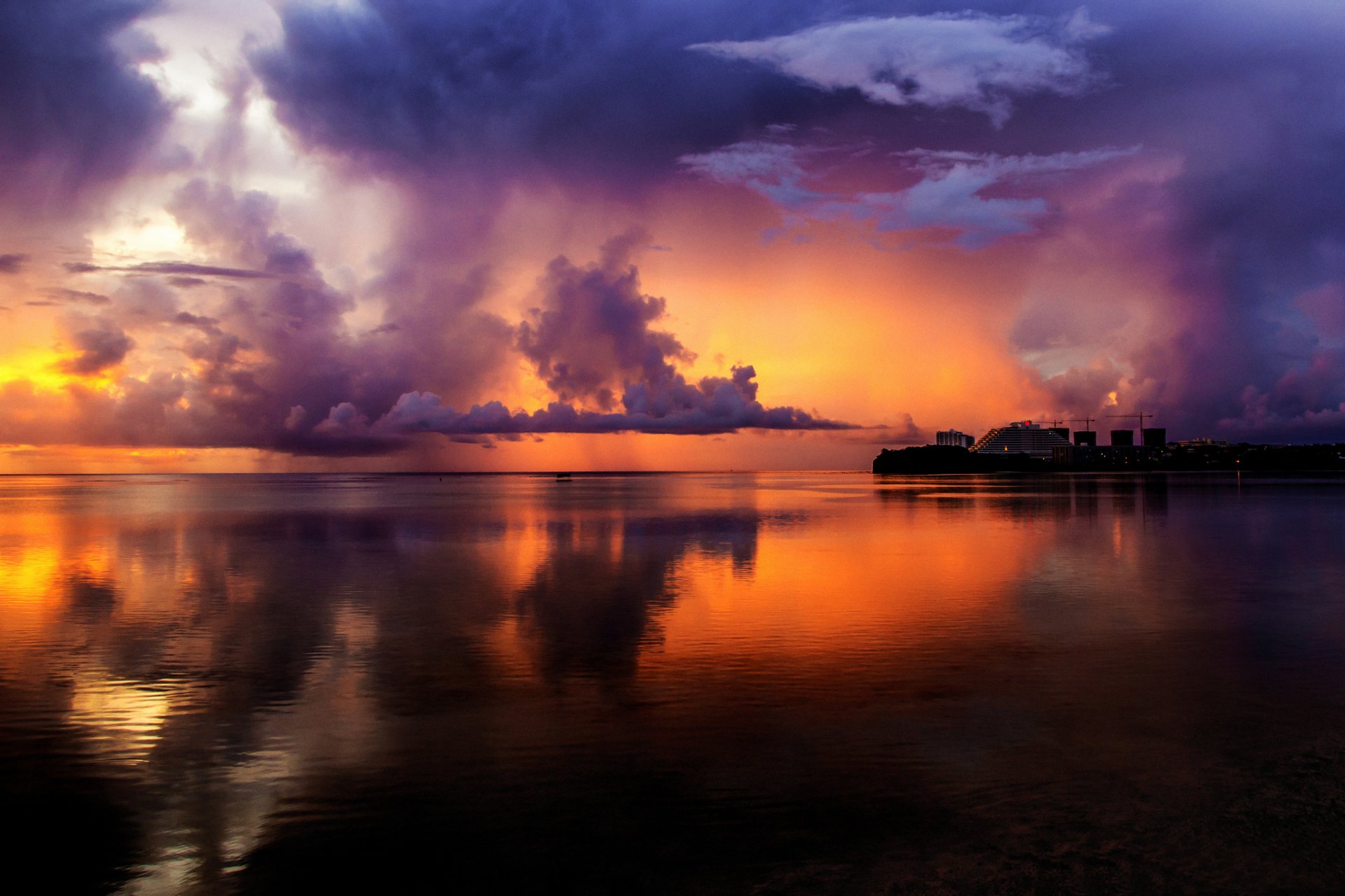 mer plage coucher de soleil