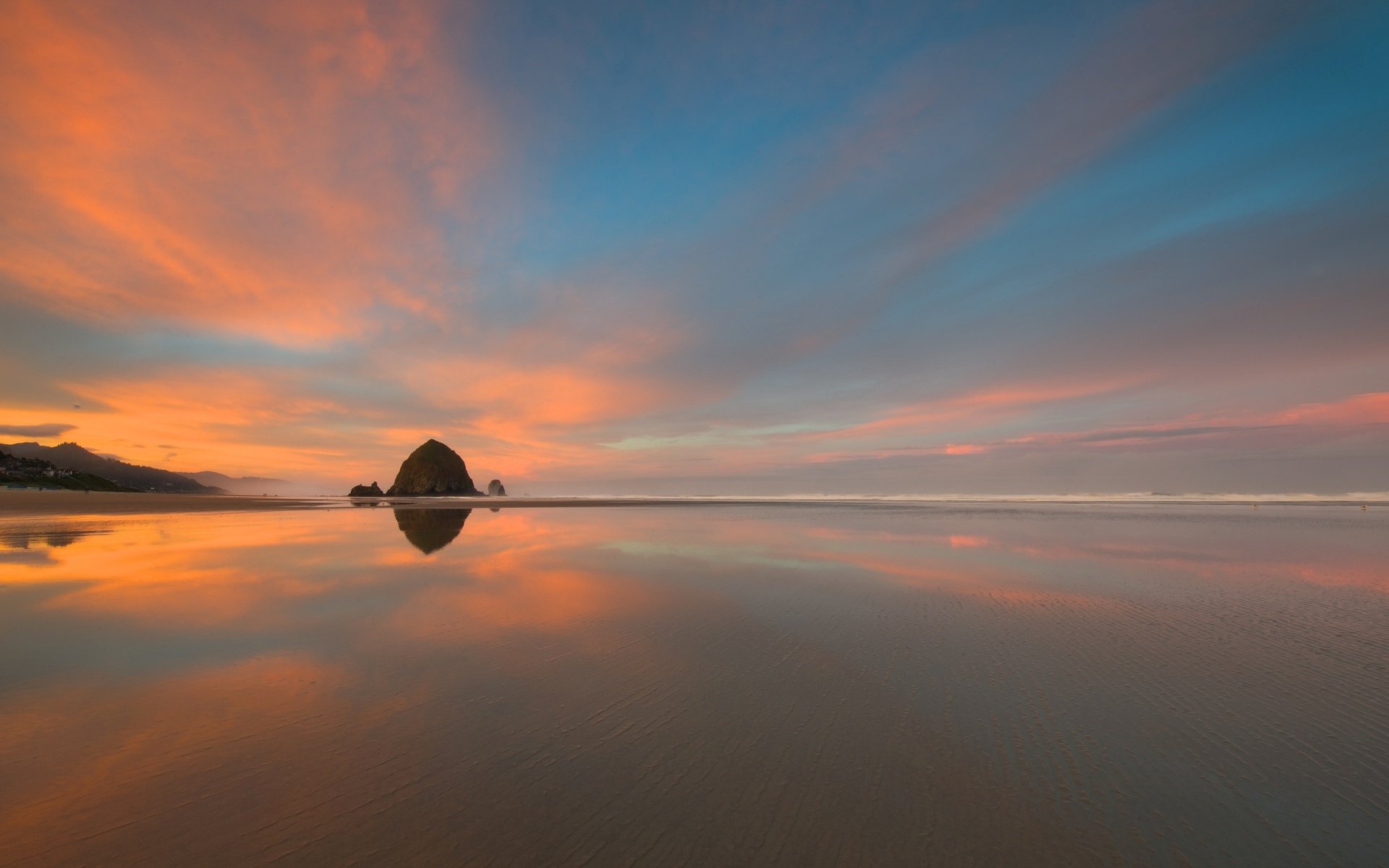 landschaft natur. meer fluss wasser reflexion himmel wolken hintergrund tapete widescreen vollbild widescreen widescreen