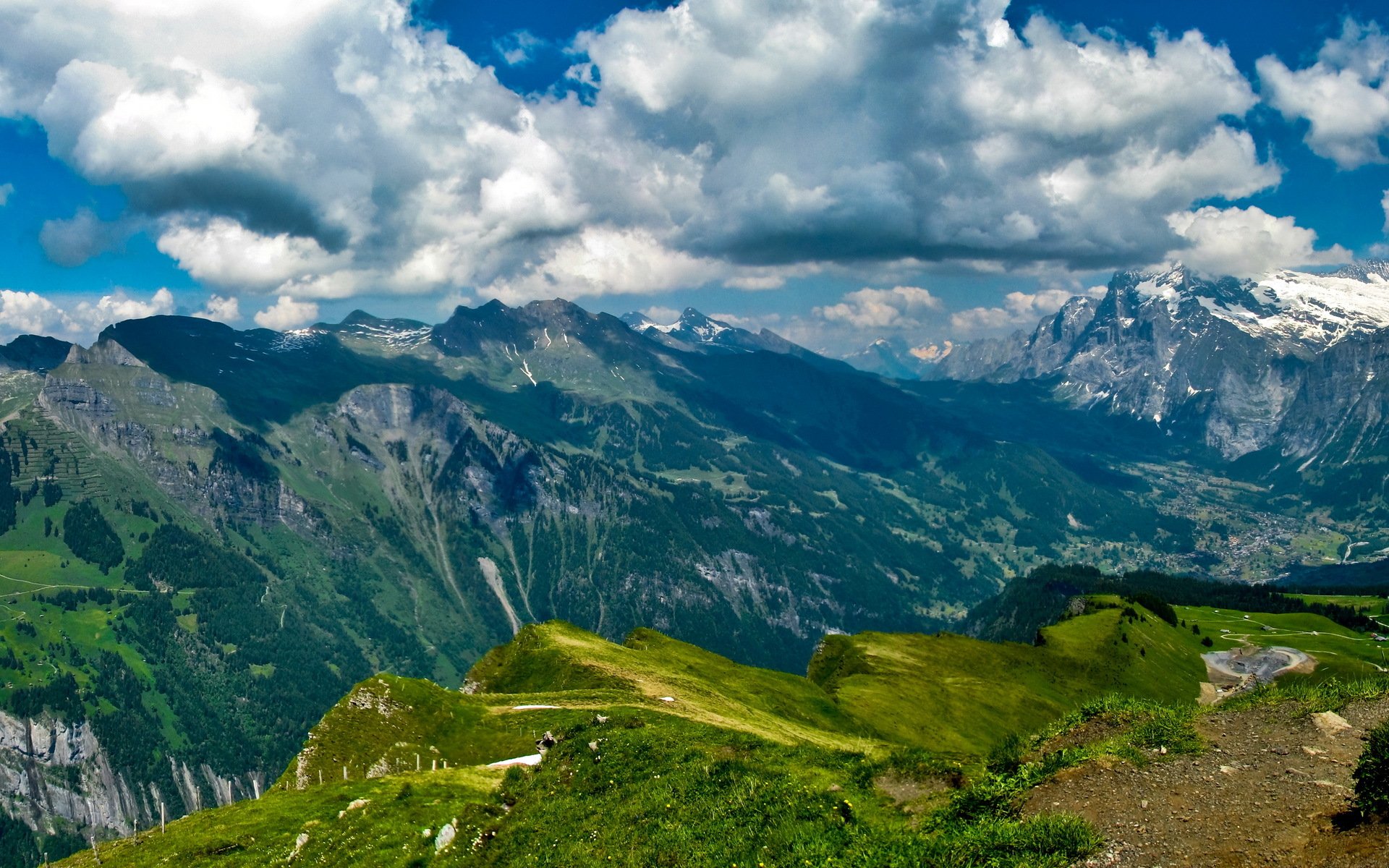 berge schweiz bern lauterbrunnen horizont himmel wolken