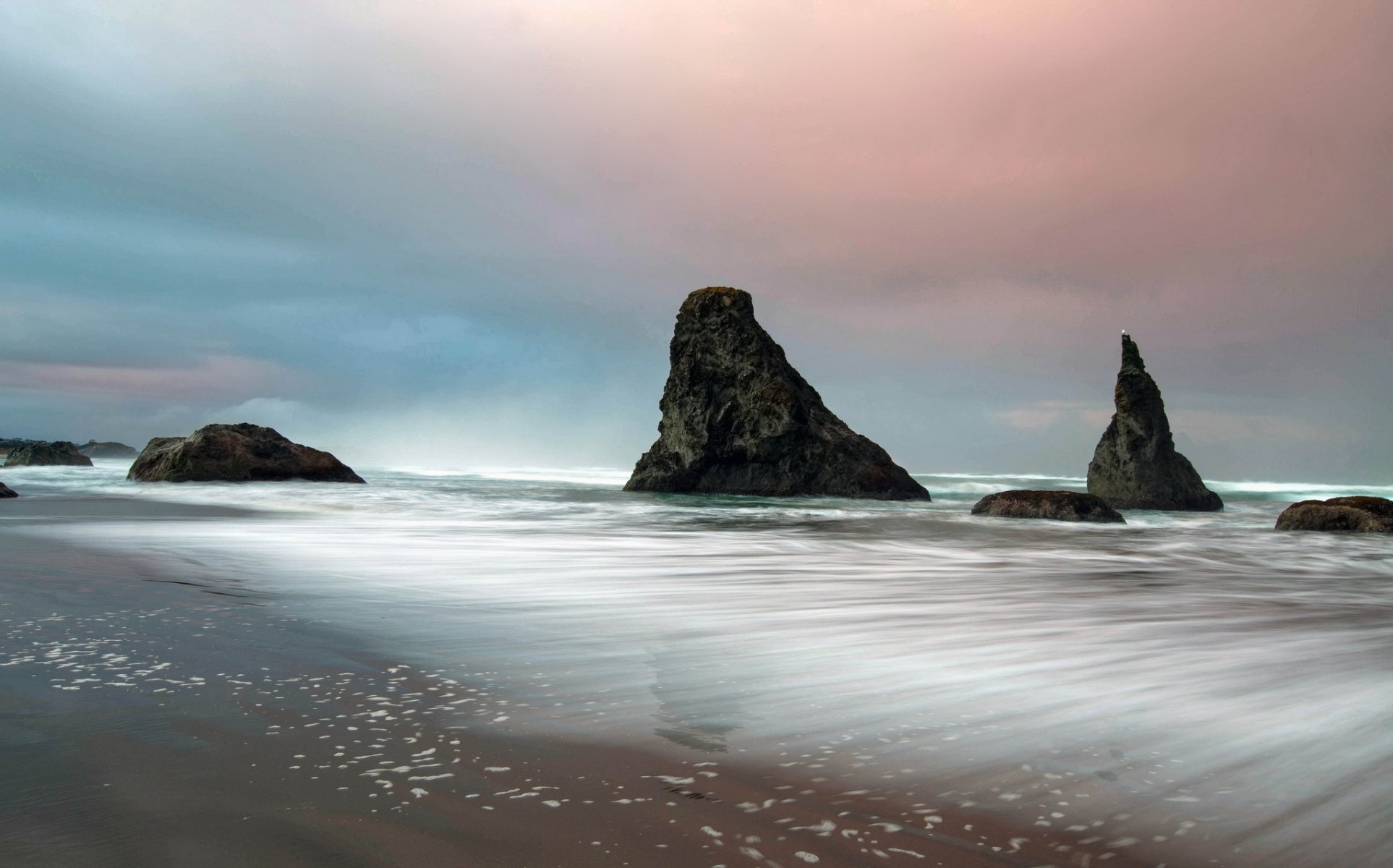 meer strand felsen morgen