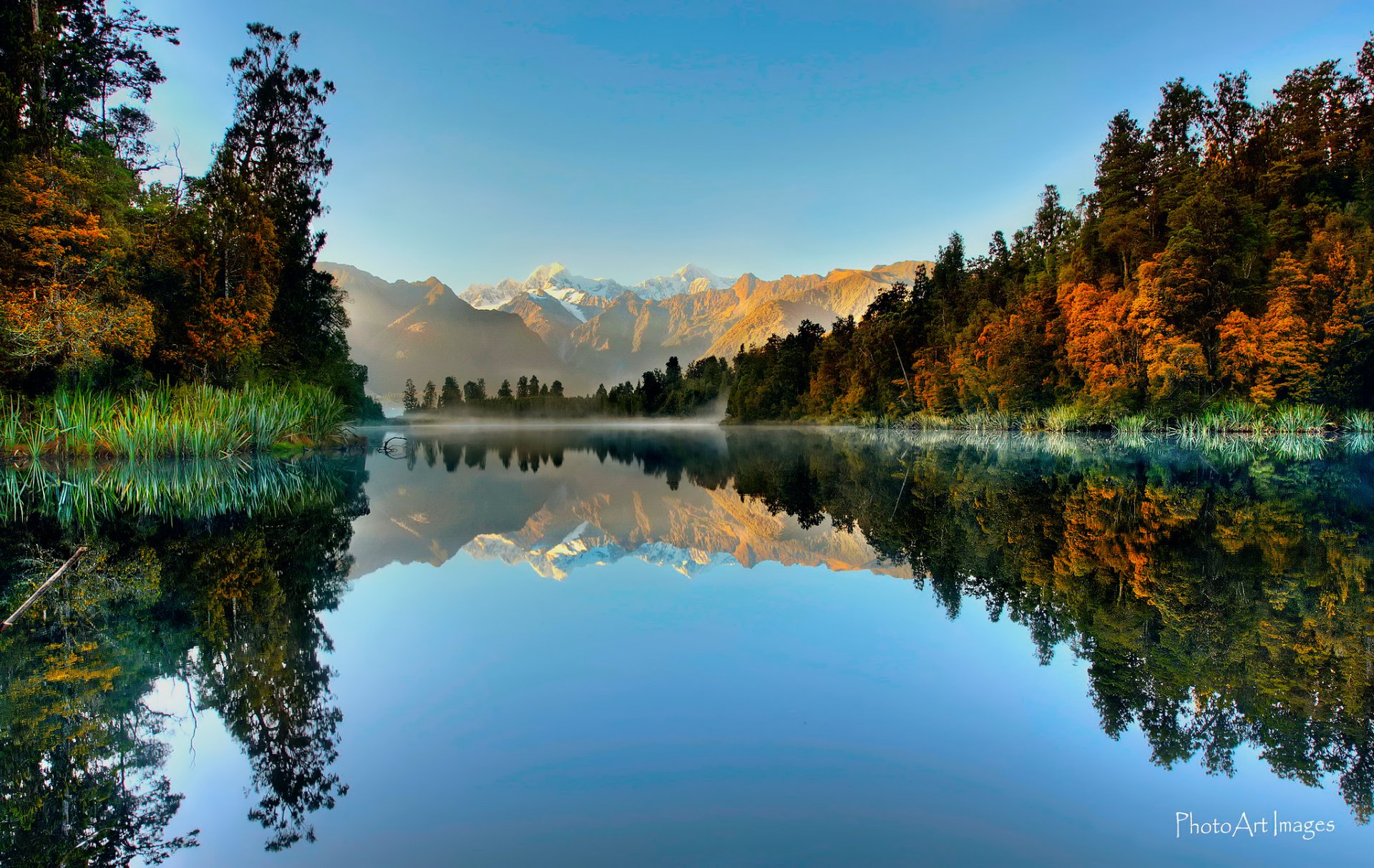 nuova zelanda isola del sud parco nazionale di westland ghiacciaio fox lago matheson lago montagne foresta riflessioni