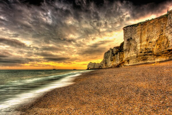 Rocky beach. Amazing nature