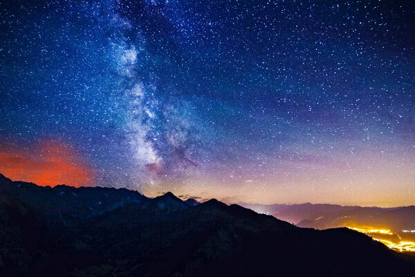 Alemania cielo estrellado, vía láctea