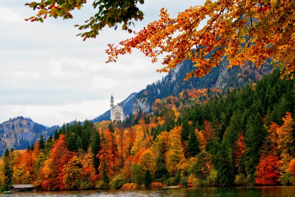 Bayern Schwangau herbstliche Natur