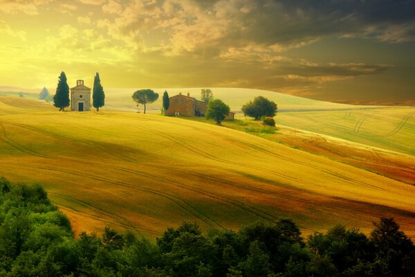 Paesaggio di campagna in Toscana Italia