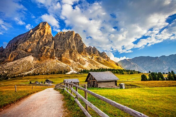 Nice mountain landscape under the clouds