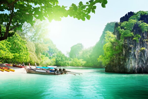 Boat trip by sea in Thailand