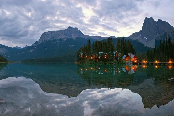 Morning sunrise in the mountains