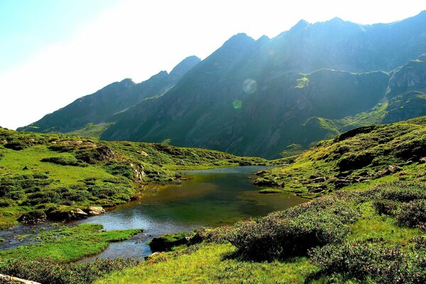 Die unglaubliche Natur der Berglandschaft