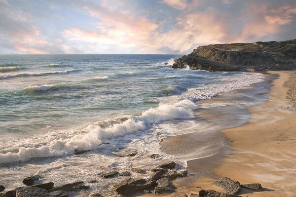 Plage de sable de la mer douce