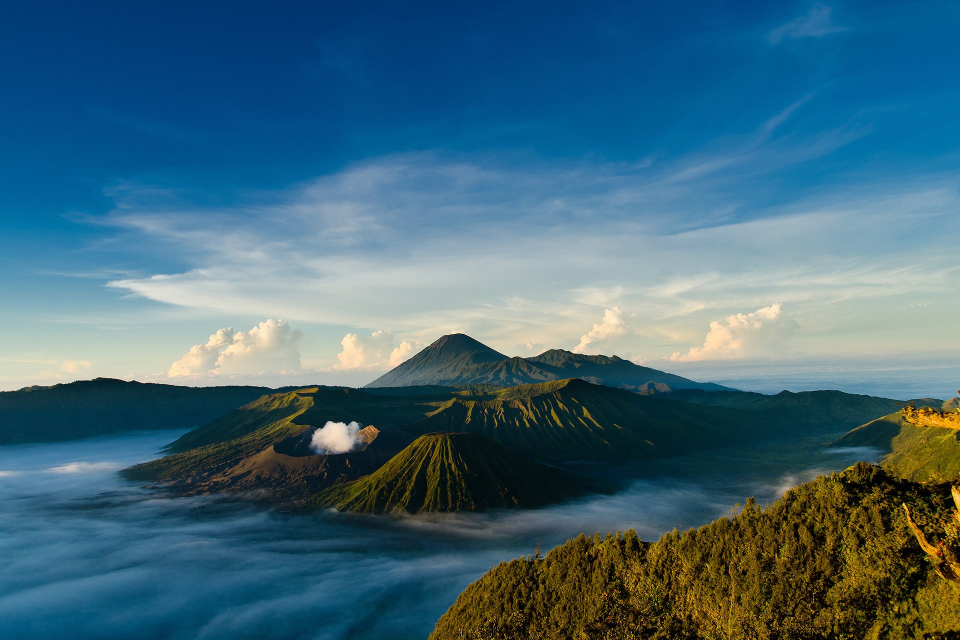 ndonesia java complejo volcánico-caldera tengger tengger volcán activo bromo primavera por regentz