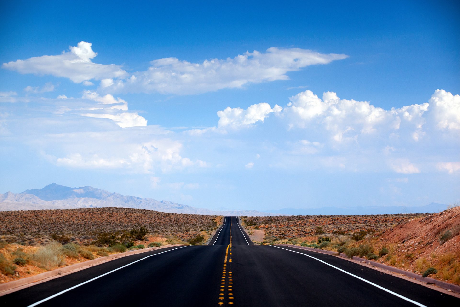 usa nevada straße wüste wolken