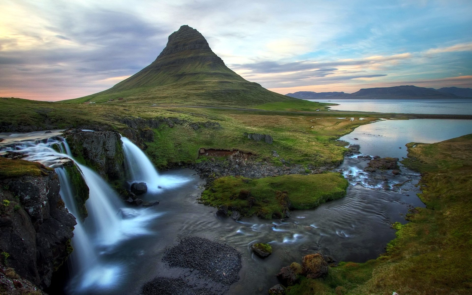 fluss wasserfall berg landschaft