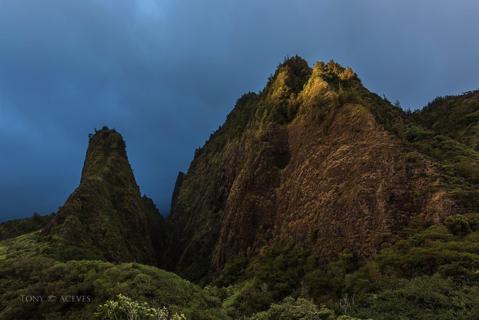 stati uniti d america hawaii isole hawaii cielo nuvole novembre maui iao valley west maui mountain nuvole