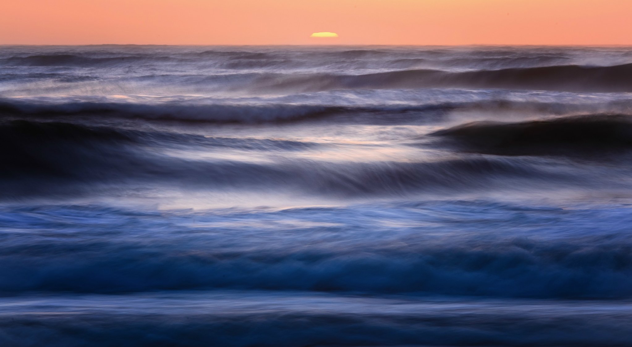 usa kalifornien ozean wasser blau brandung abend sonne sonnenuntergang orange himmel horizont