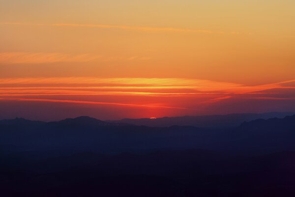 Brazil. Fiery sunset