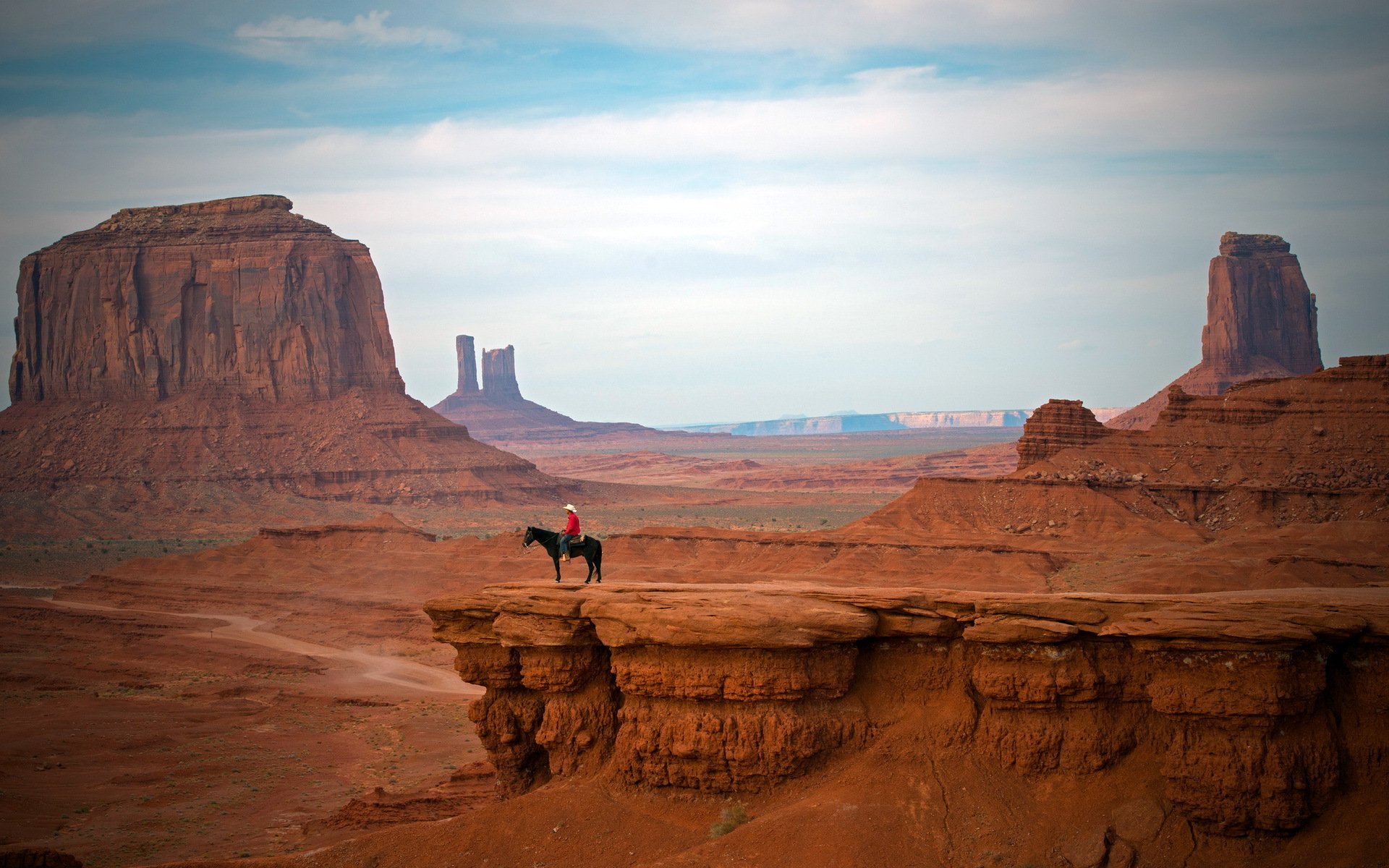 berge reiter pferd landschaft