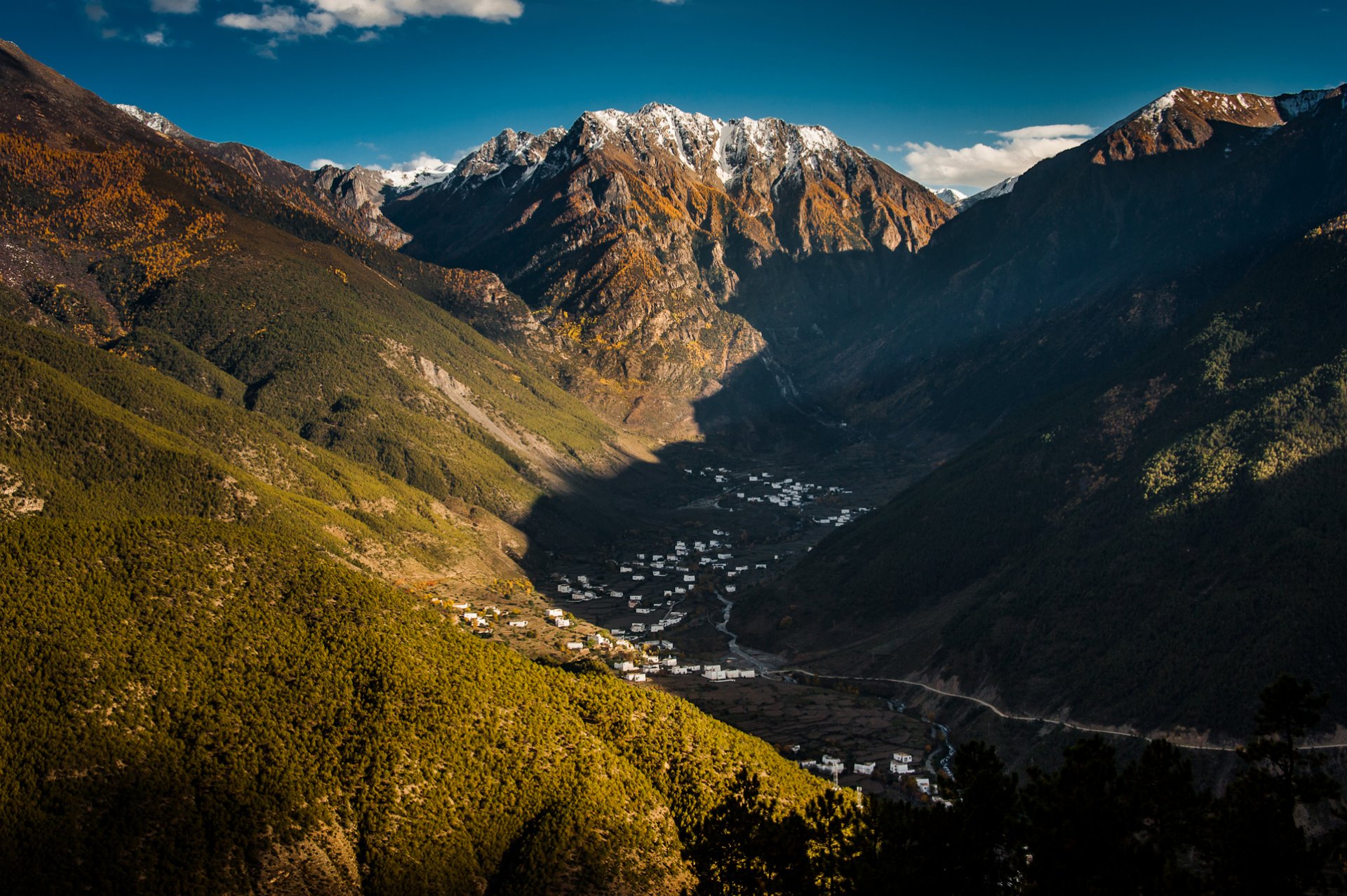 montagne cina tibet cielo valle