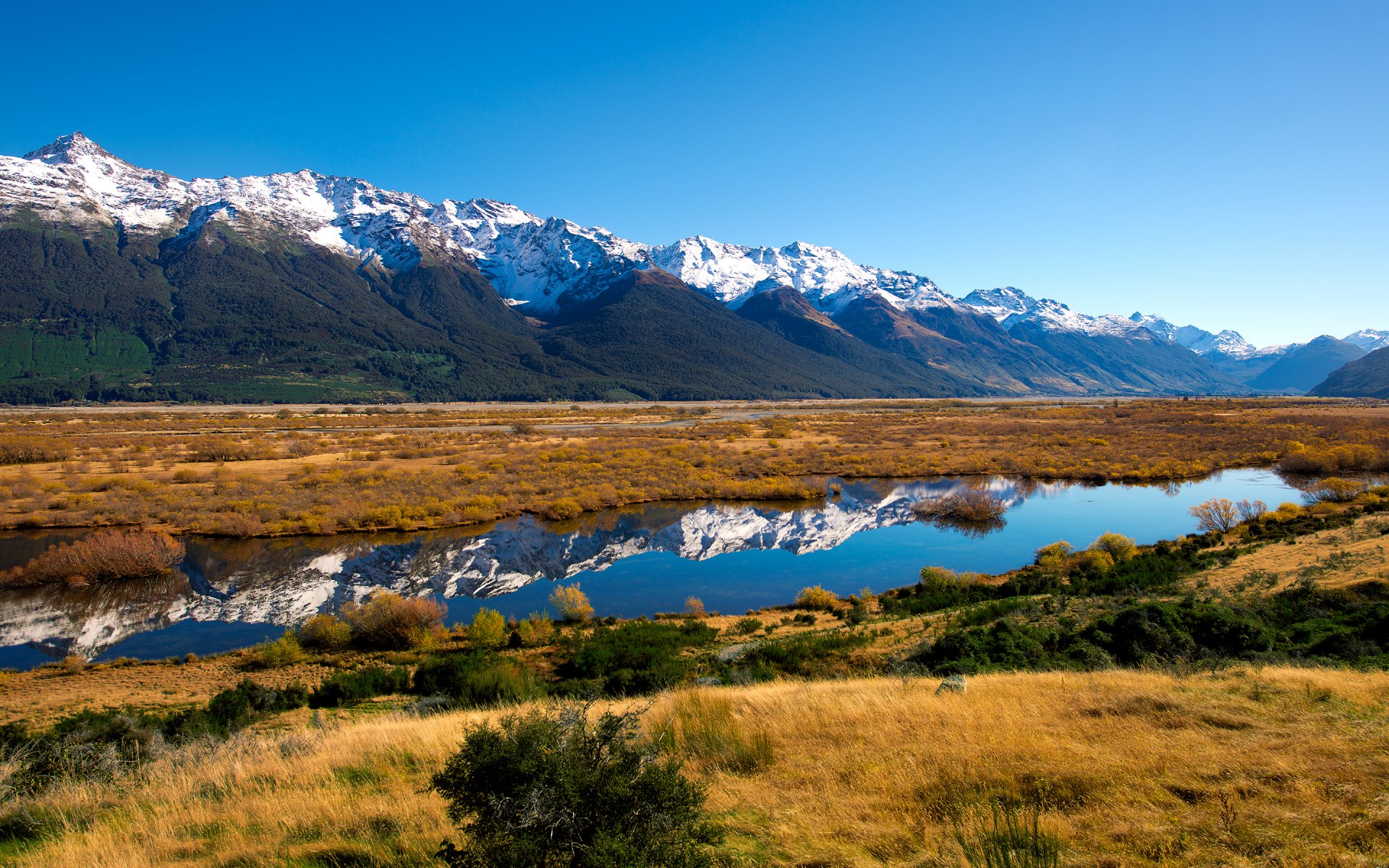 neuseeland berge fluss natur