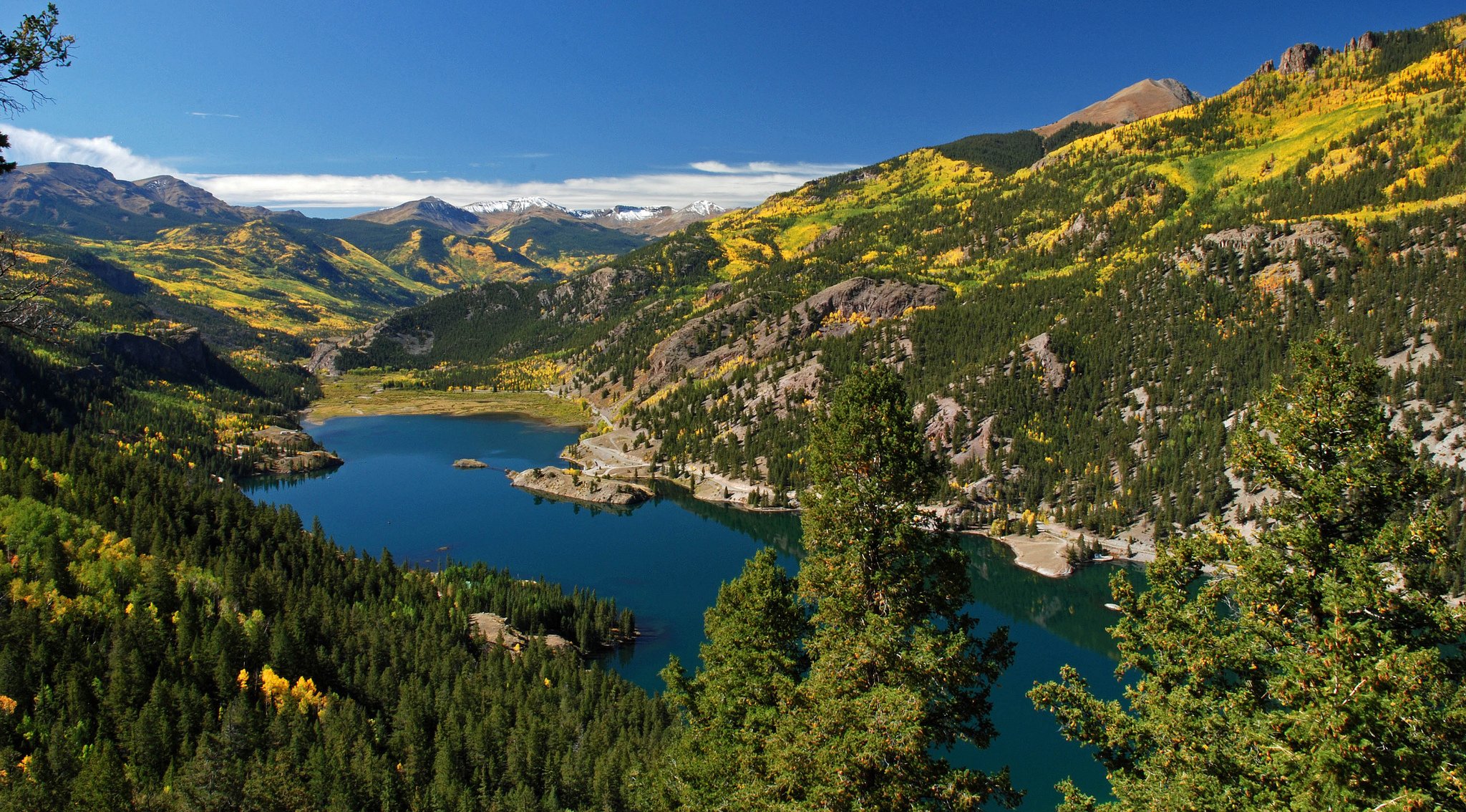 lake san cristobal san juan mountains lake mountain forest nature