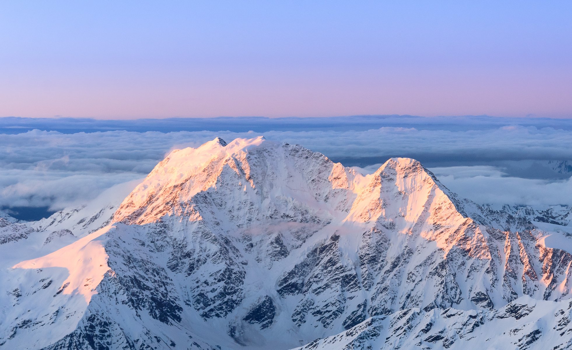 berge wolken himmel gletscher gletscher seven kaukasus sonnenaufgang