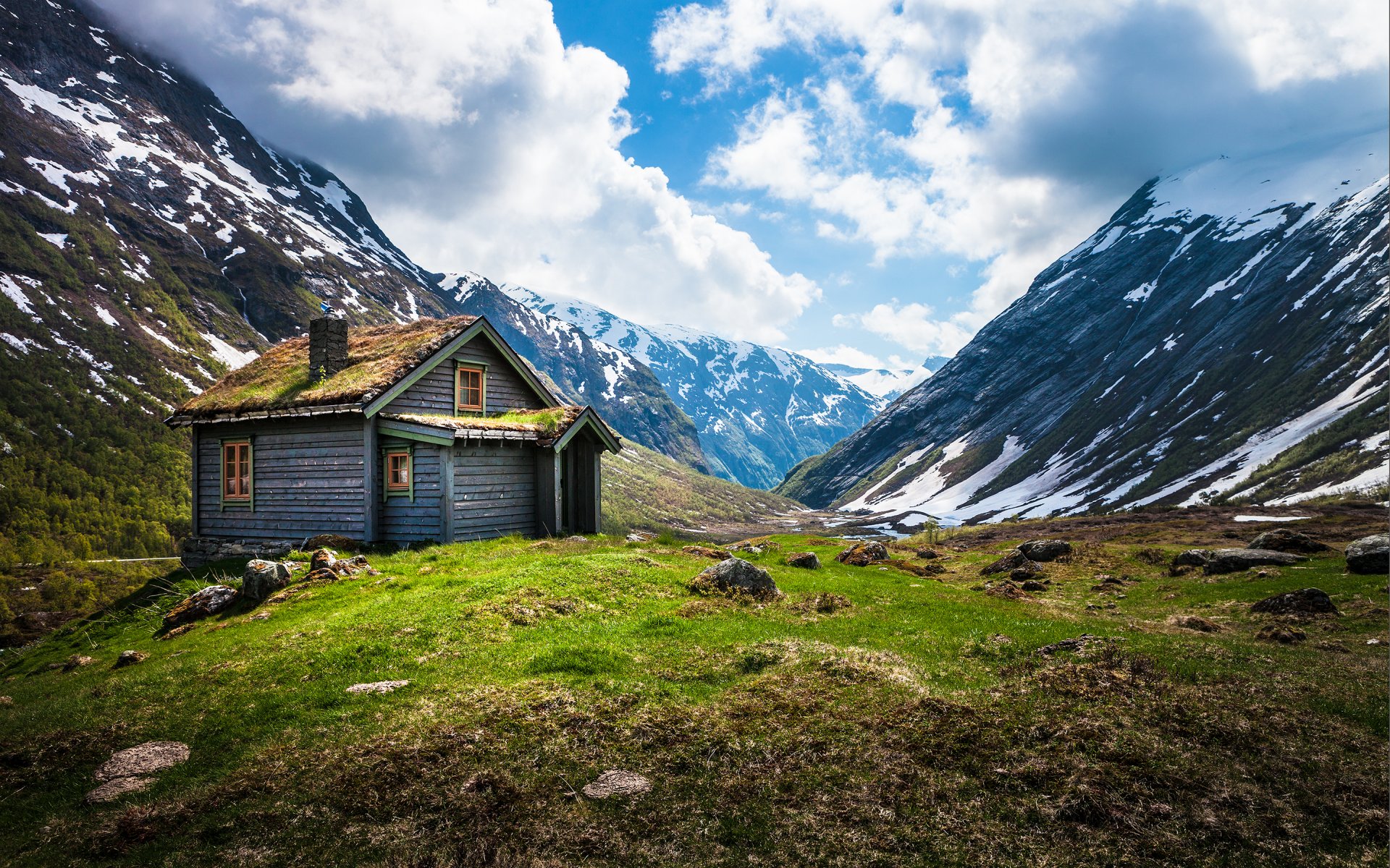 norwegen berge hütte