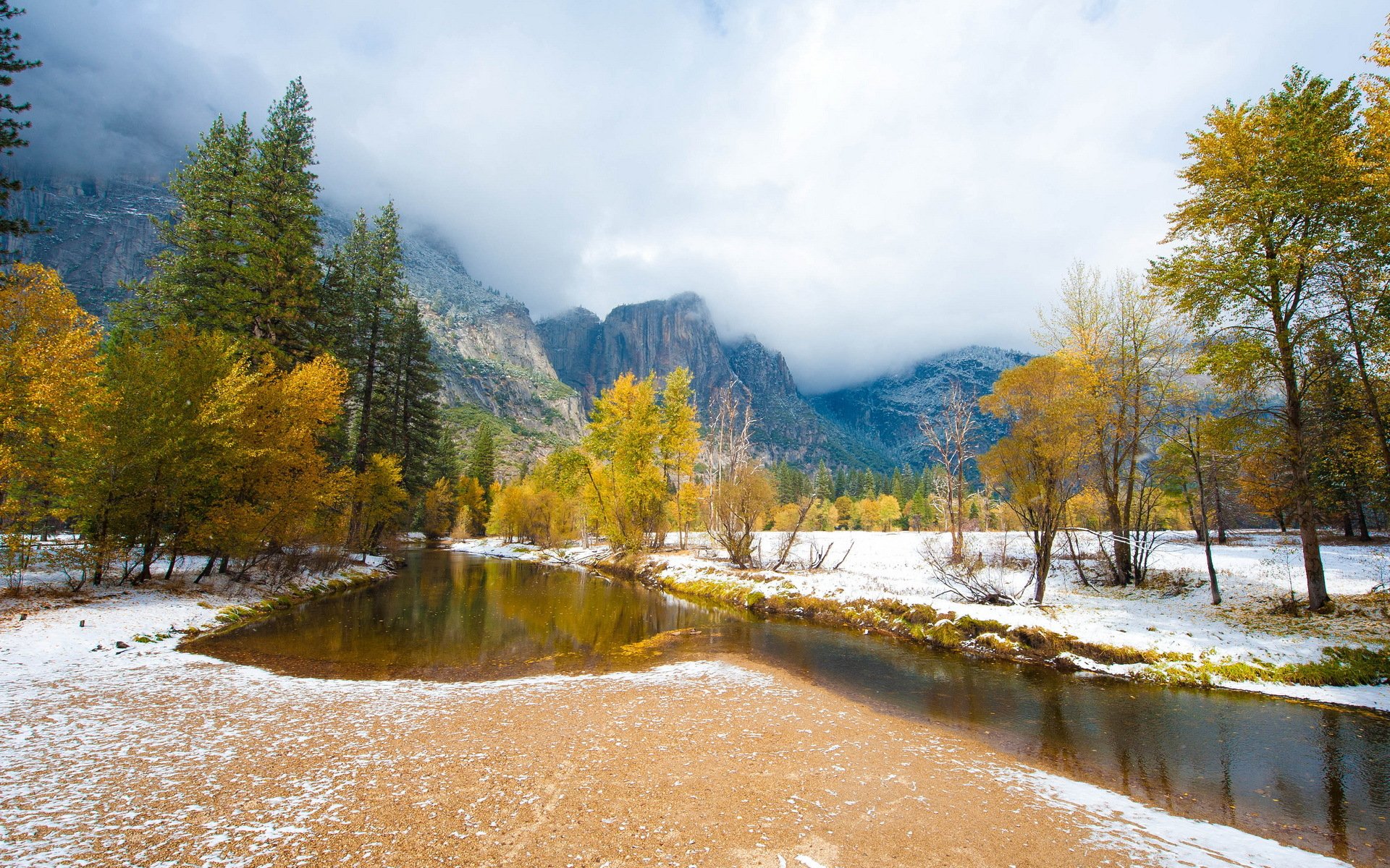 fluss berge herbst natur landschaft