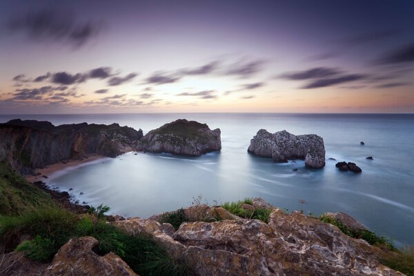 Seascape with rocks