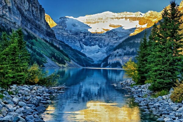 Lake Louise and the Mountains in Banff National Park
