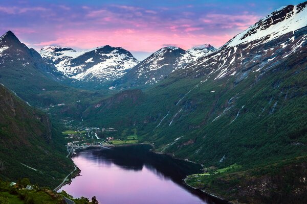 Lake hiding between the mountains