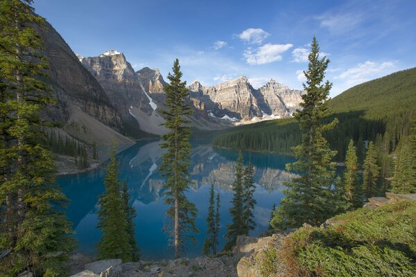 Parco nazionale in Canada riva del Lago