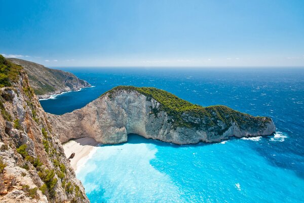 Summer sky on the sea in Greece