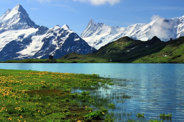 Hermoso paisaje de montañas de invierno