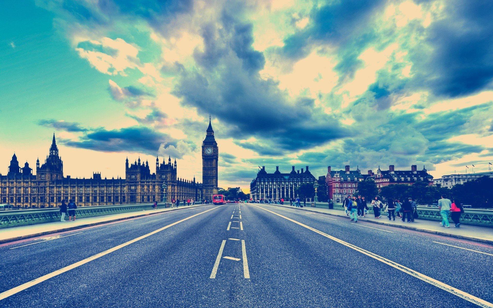 naturaleza paisaje ciudad londres big ben carretera personas hombre fondo papel pintado cielo nubes