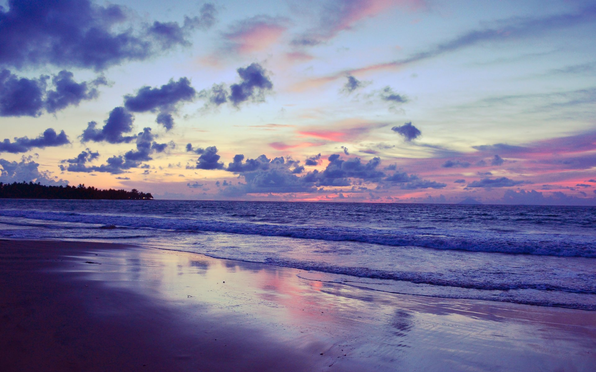 coucher de soleil mer nuages