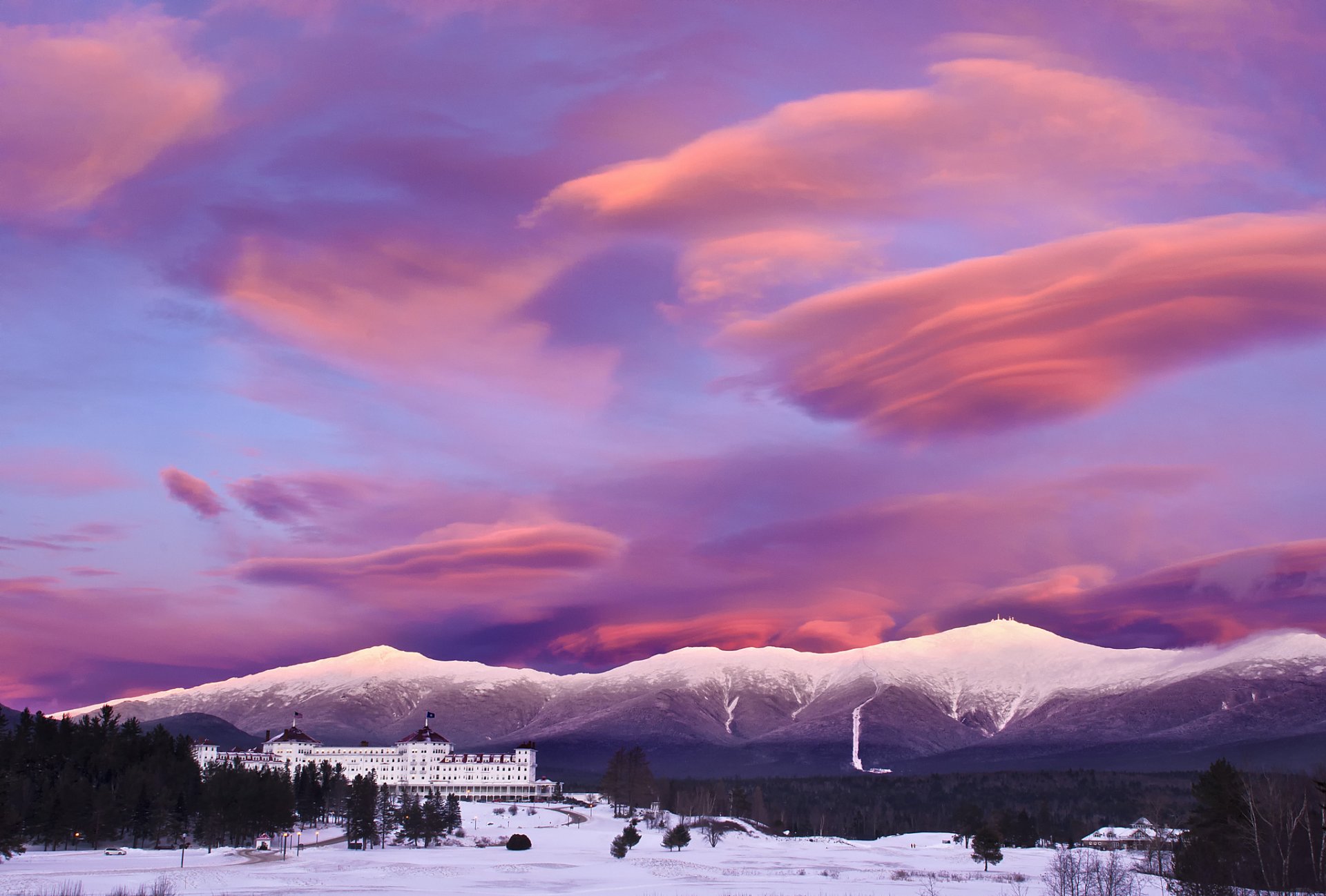 ciel nuages hiver station