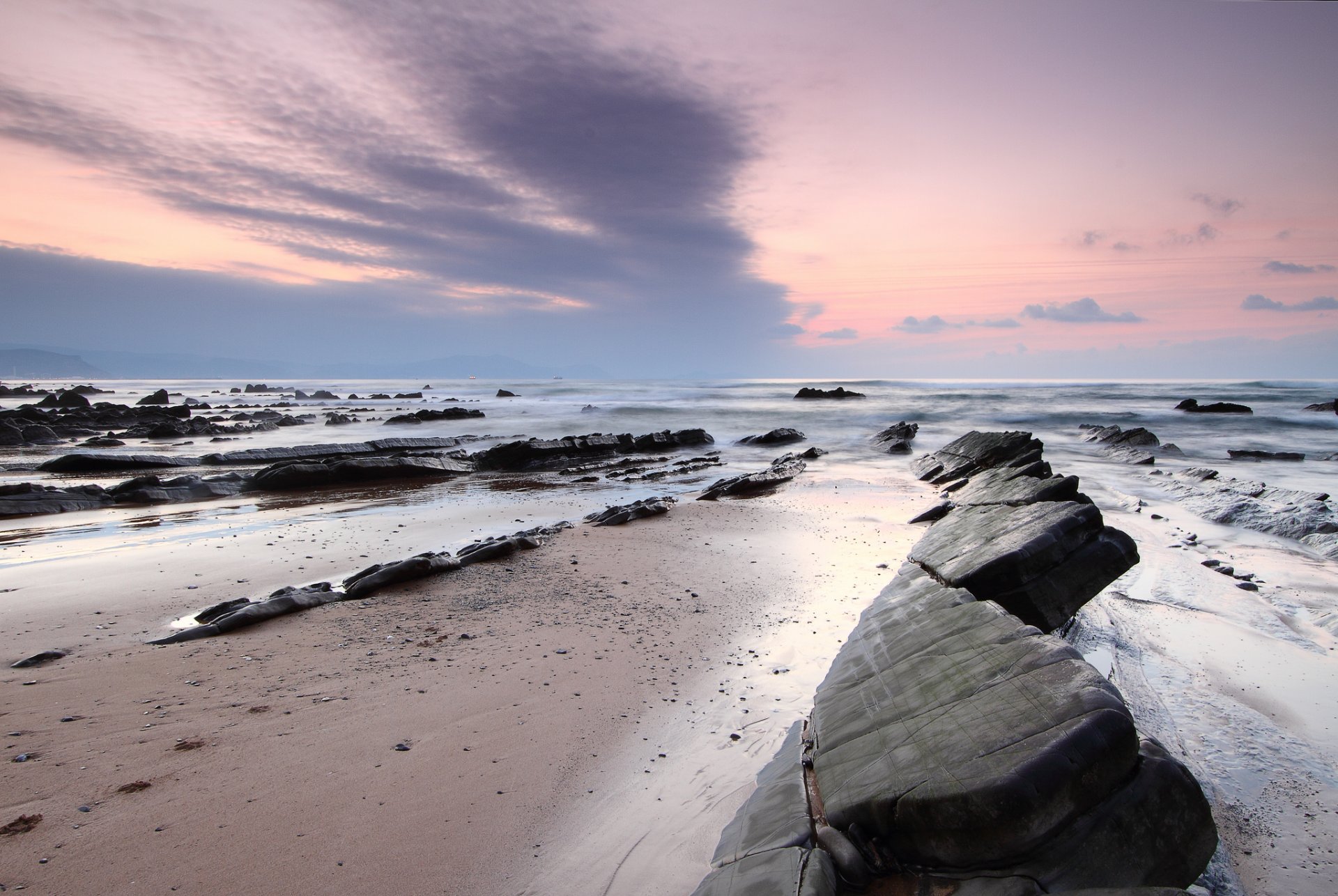 ea beach stones sky cloud