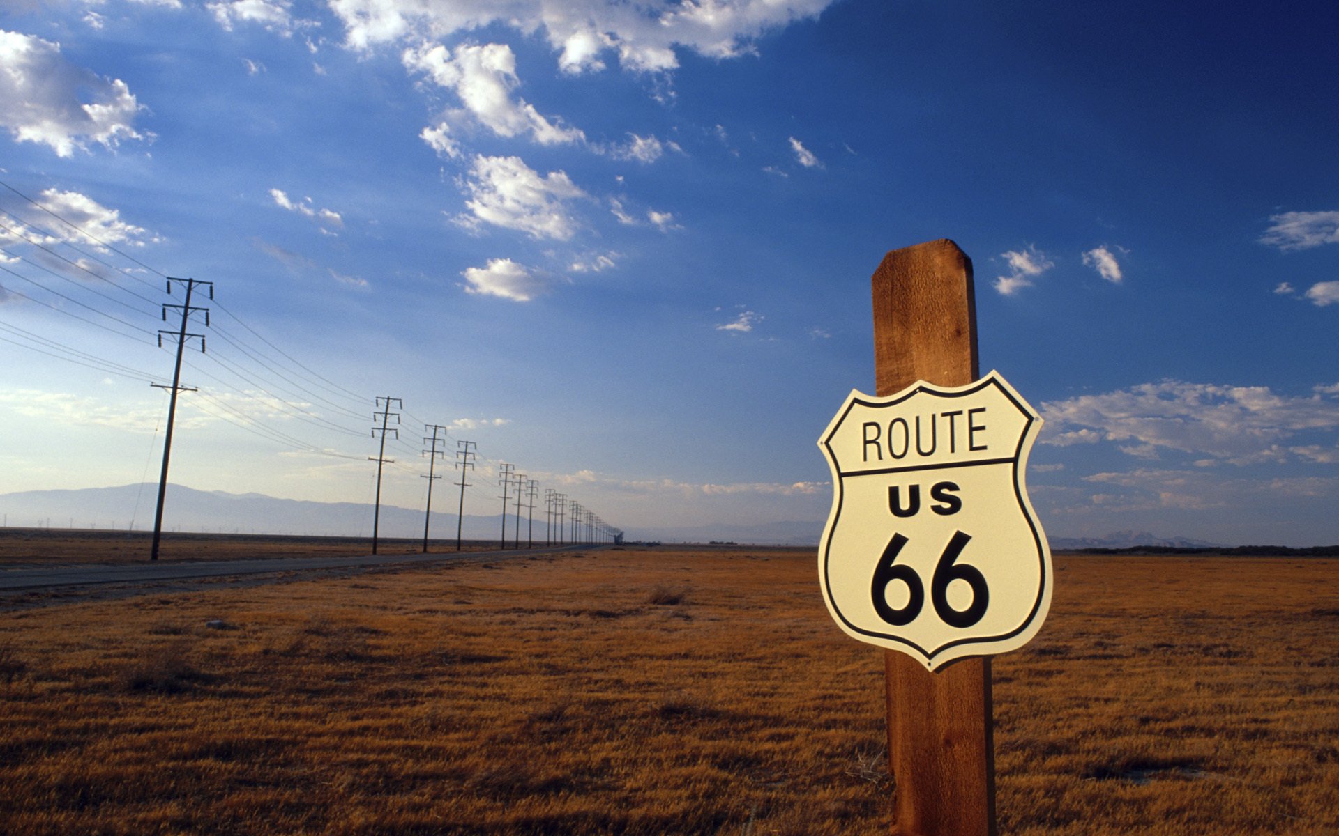 ruta 66 estados unidos carretera campo cielo señal de tráfico montañas paisaje