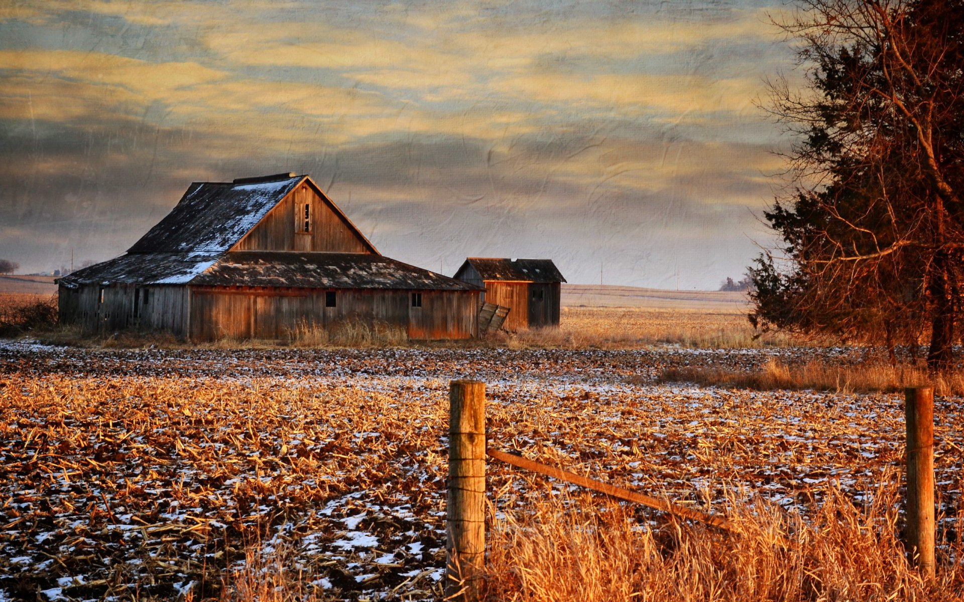 paysage maison fond style