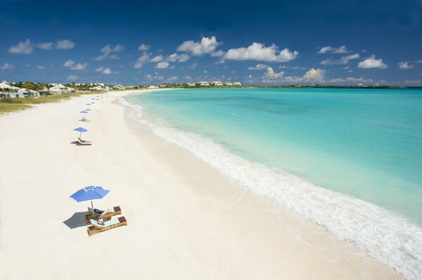 Resort beach in sunny weather