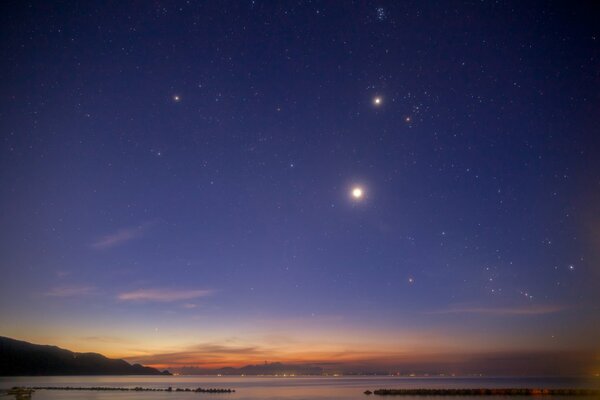 Foto della costellazione del cielo notturno