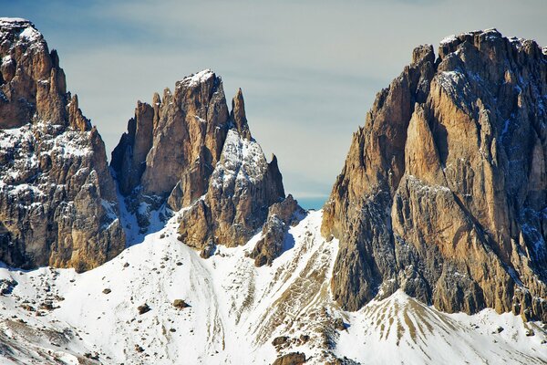 Die Dolomiten in Italien im Winter