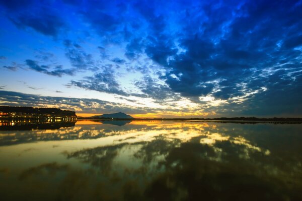 Beautiful landscape of the evening sky