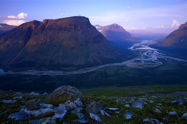 River and big mountains in the National Park