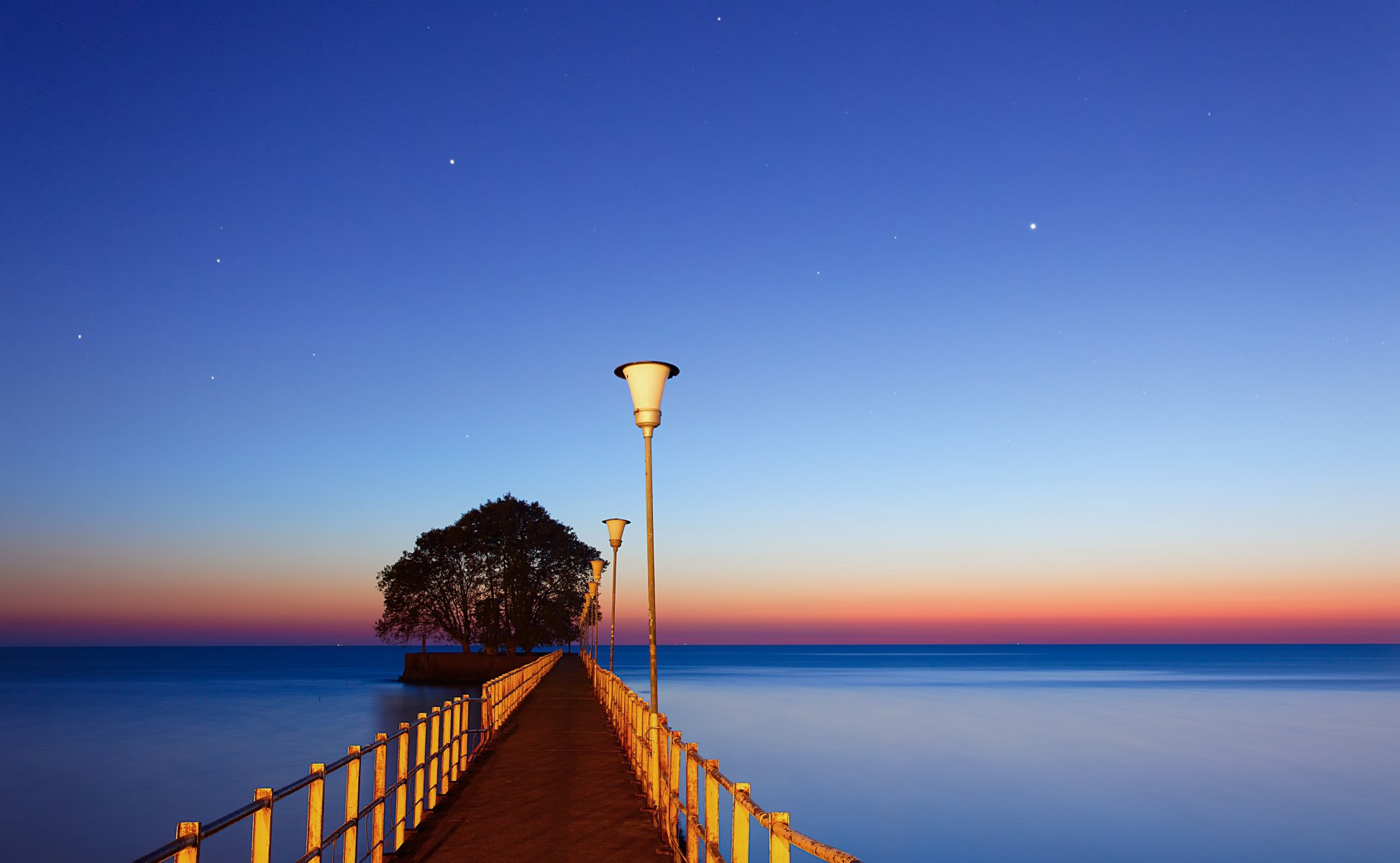 mercurio stelle alba oceano molo lanterne argentina buenos aires