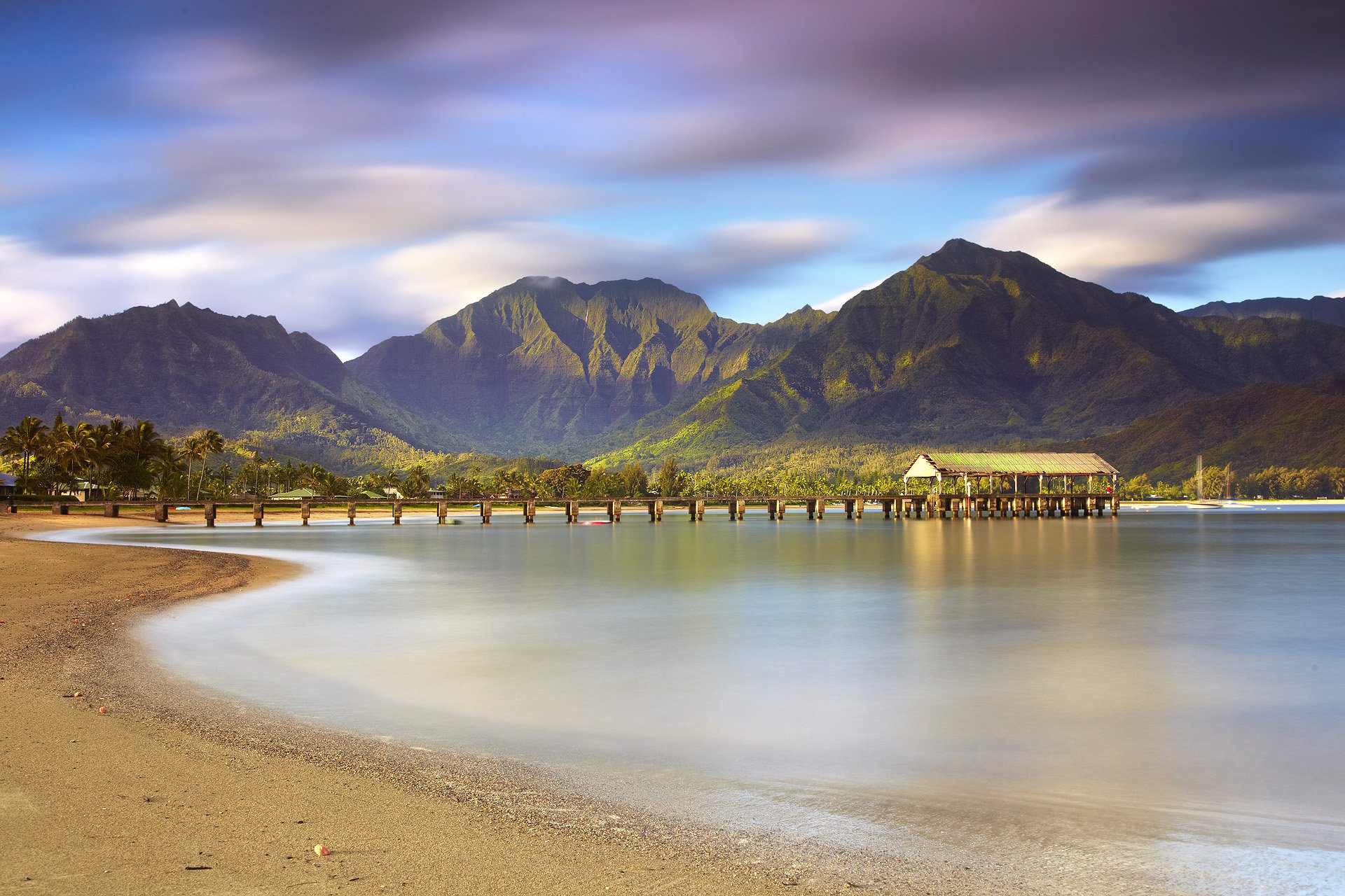 ky sea beach mountain palm pier